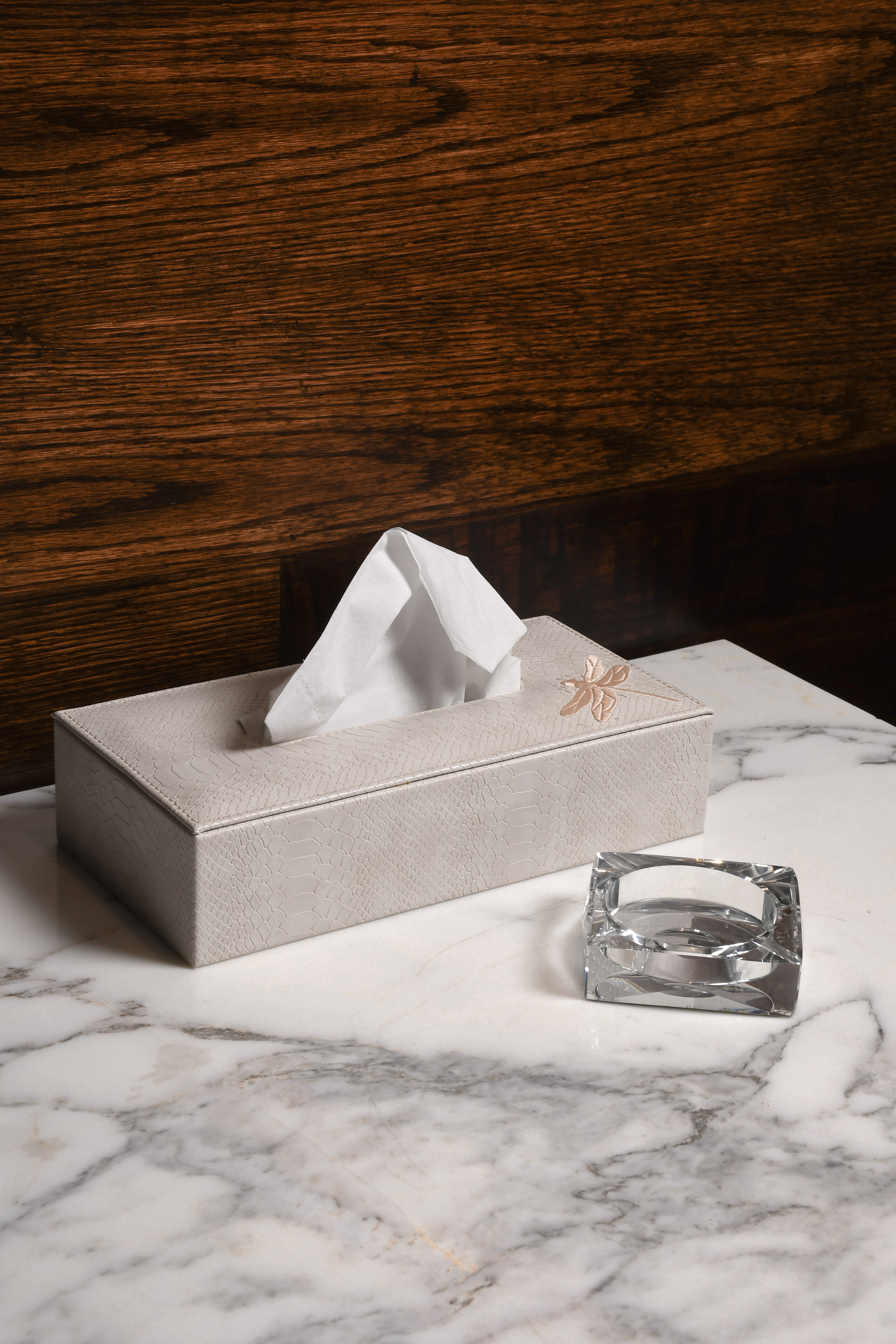 Cenicero Cristal con Fondo de Espejo