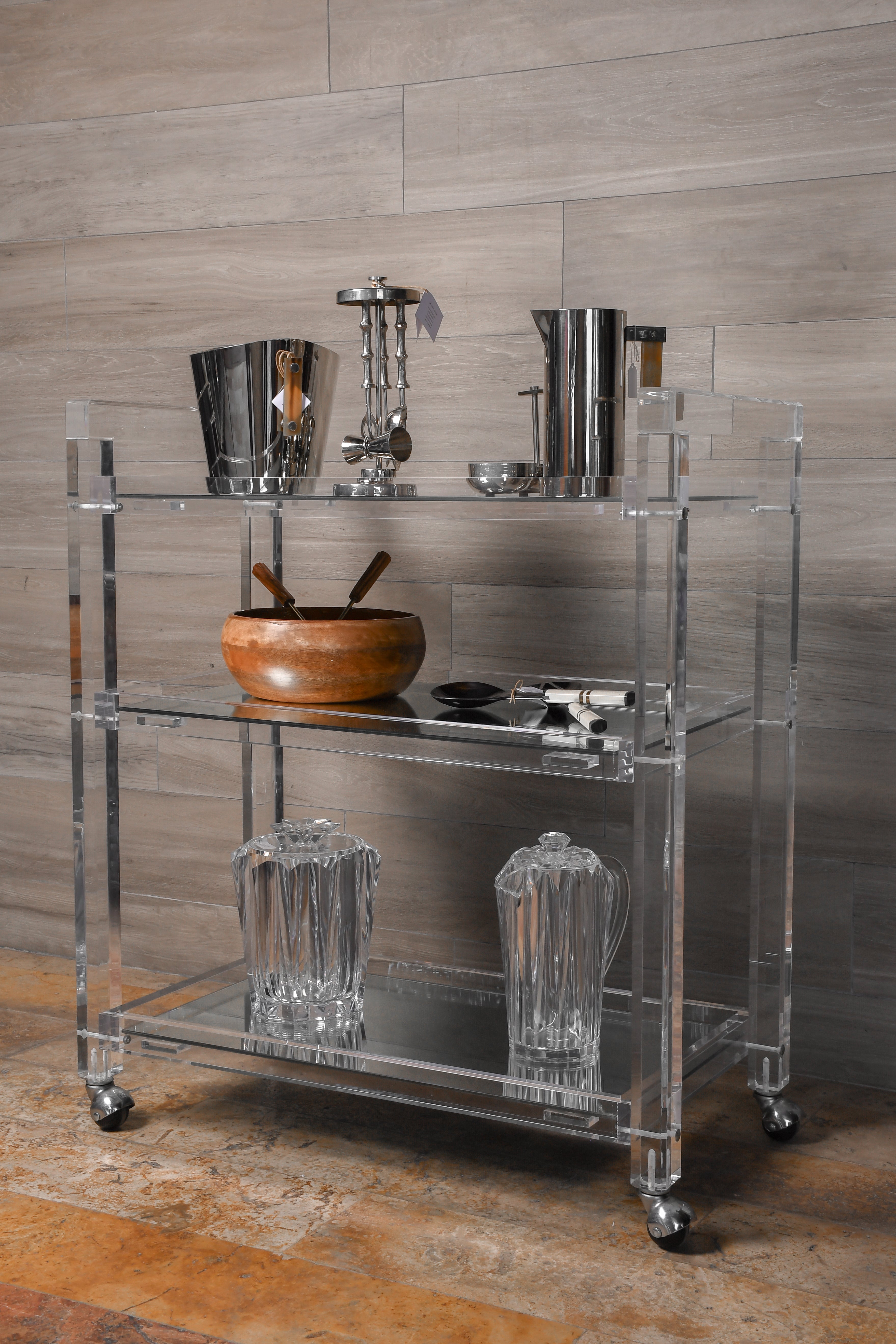 Carrito de Servicio Acrílico