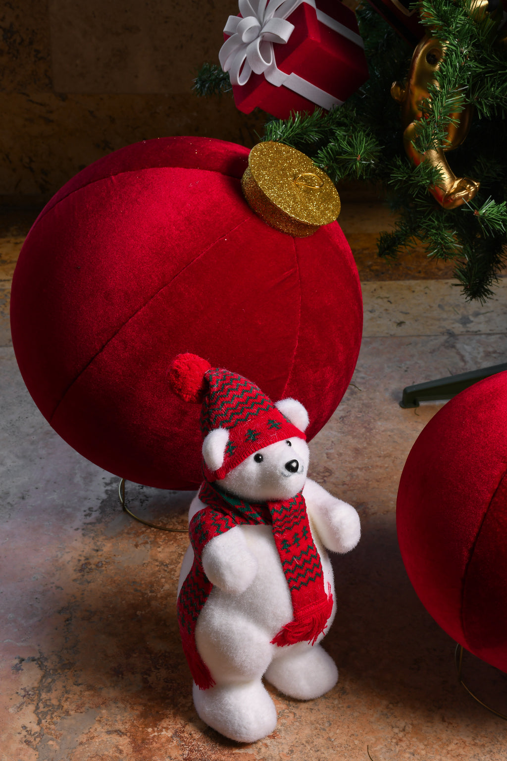 Esferas Soft Velvet Rojas