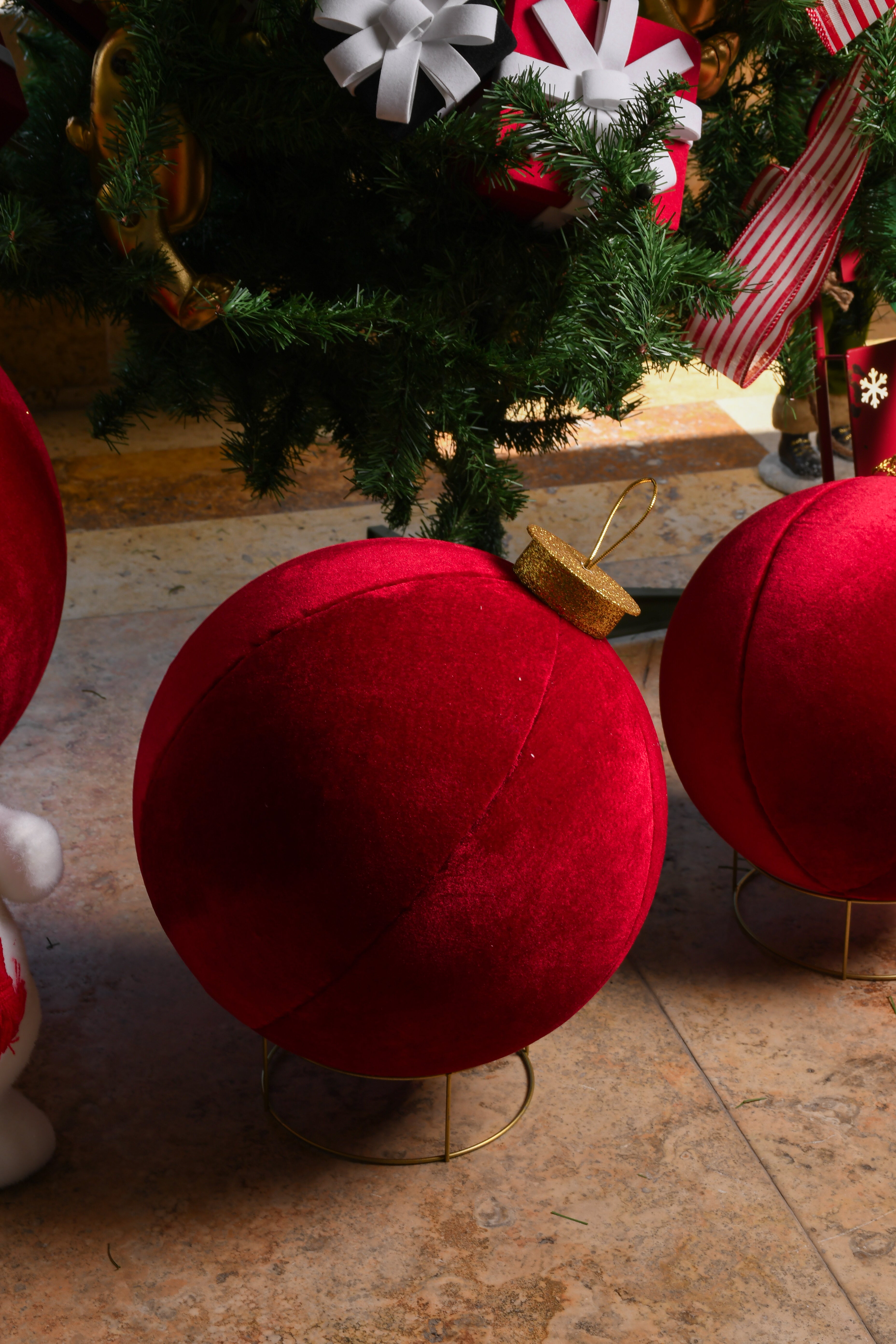 Esferas Soft Velvet Rojas