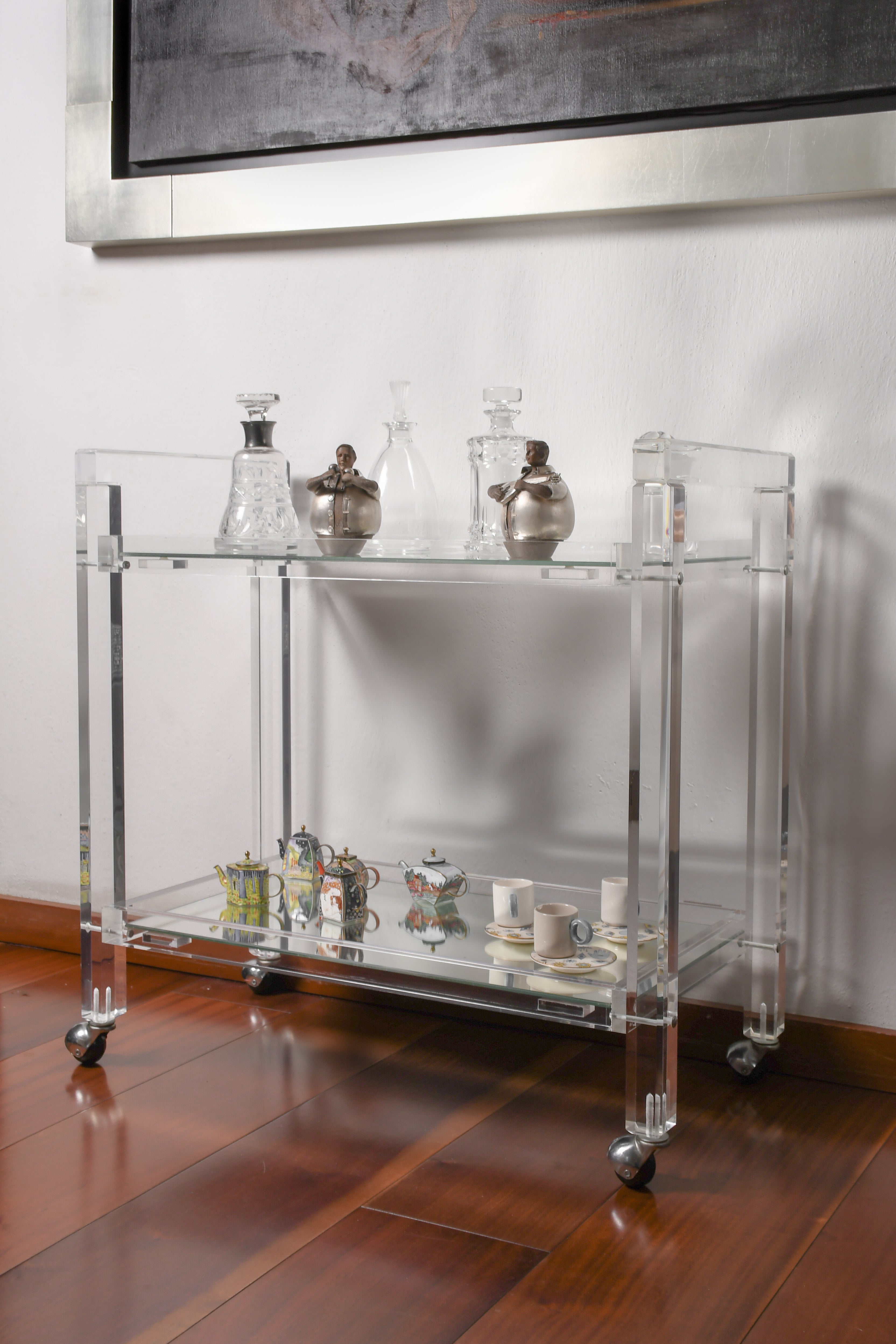 Carrito de Servicio Acrilico 2 Pizos